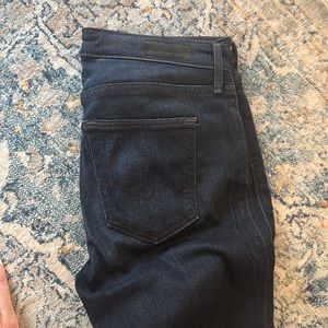 AG Adriano Goldschmied The Prima Mid-Rise Cigarette Jeans Size 25R | Dark Wash |